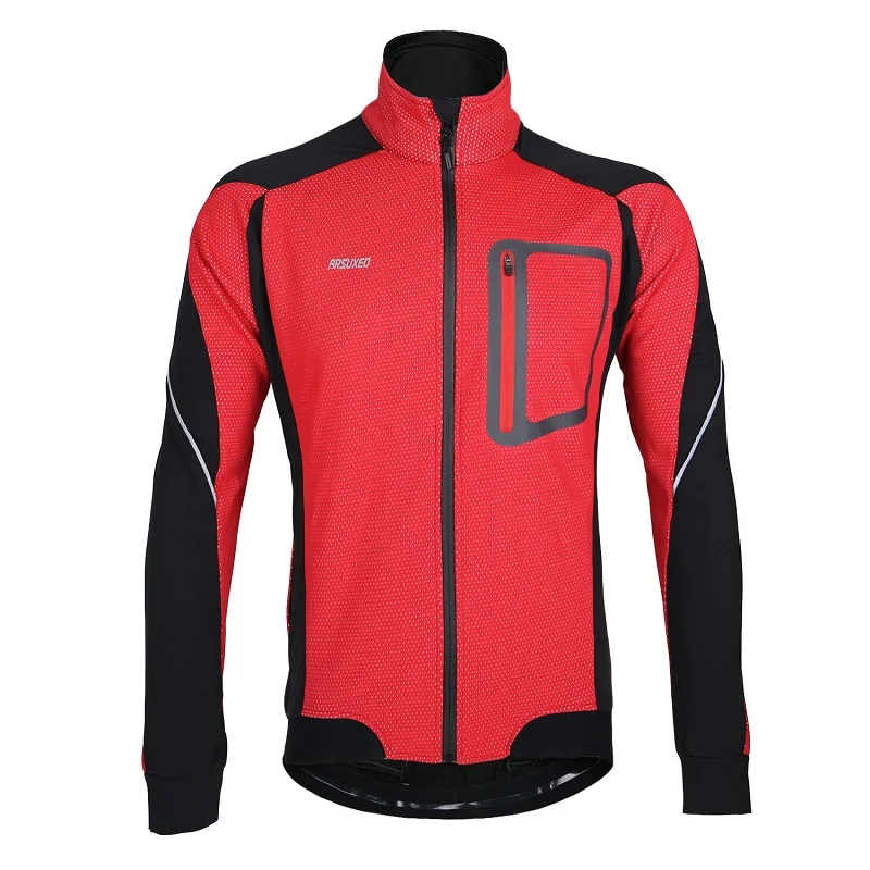 14D Red fleece В свободном доступе! ARSUXEO велосипедная куртка, спортивная куртка для бега, ветрозащитная, защита от УФ-лучей, велосипедная Джерси, дышащий легкий жилет - Цвет: 14D Red fleece