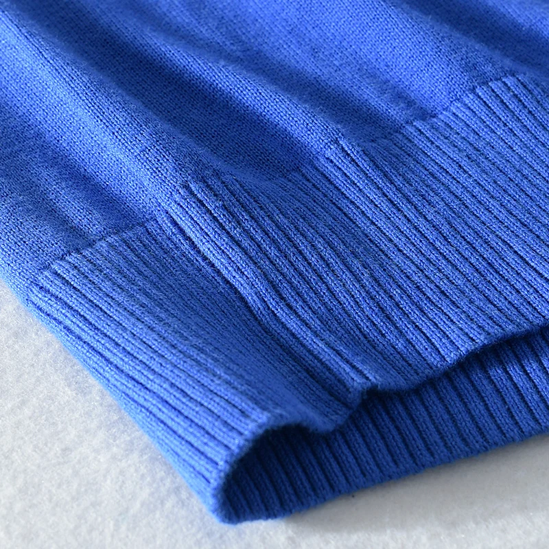 Новое поступление зимний и осенний свитер мужской хлопковый однотонный синий с