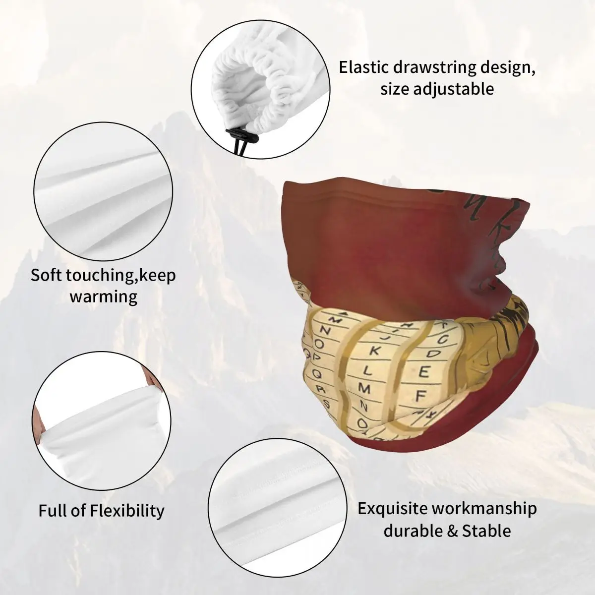 Маска-Балаклава Cryptex DaVinci Code шарф-бандана охотничий зимний мотоциклетный шарф