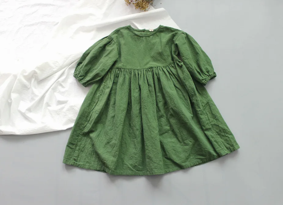 

2 3 4 5 6 Years Kids Dresses for Girls Fashion Korean Casual Princess Dress Loose Long Sleeves Toddler Girl Clothing Autumn New