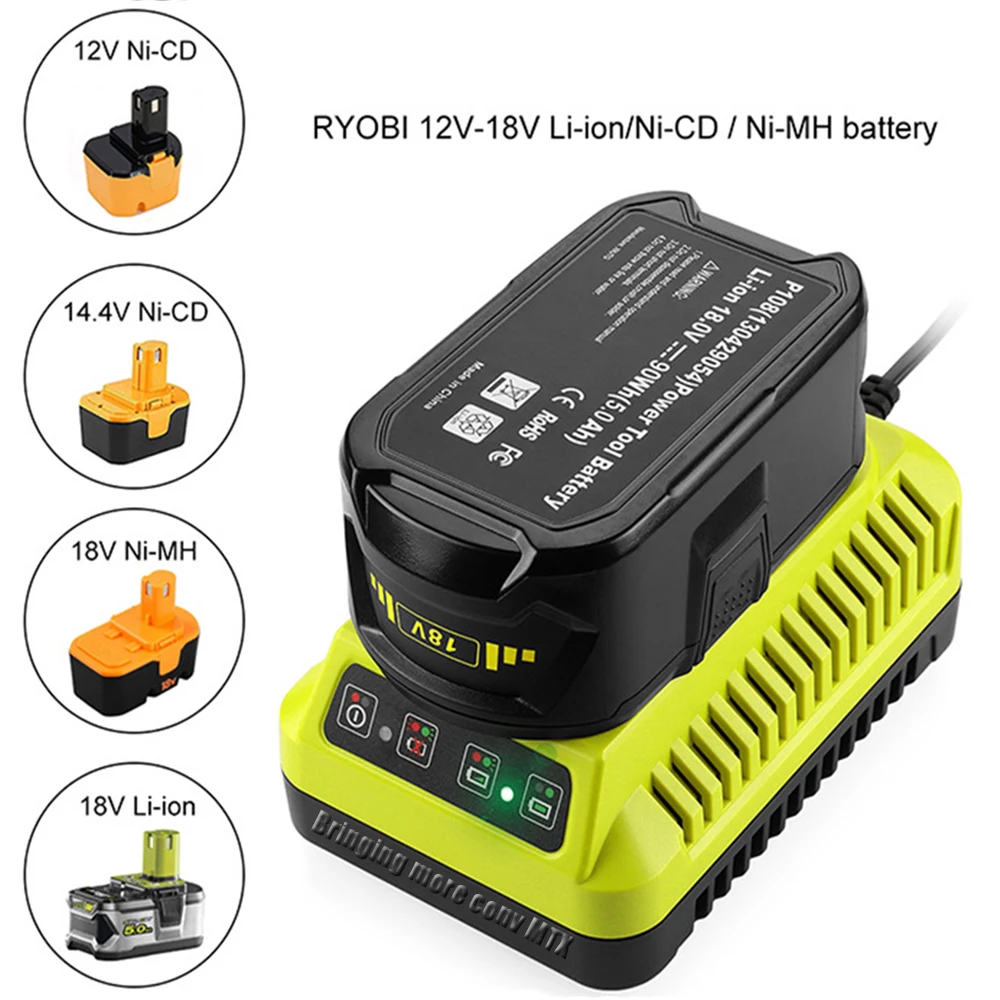 Бесплатная доставка для RYOBI P108 P107 двойное зарядное устройство 12 В 14,4 в 18 в 3 А для Li-ion 2 а для Ni-CD Ni-MH Ryobi one + аккумулятор P117