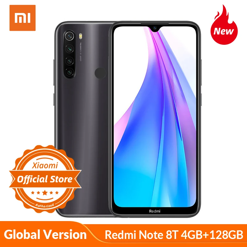 Смартфон Xiaomi Redmi Note 8 T глобальная версия 4 Гб 128 ГБ Snapdragon 665 четыре AI камеры 48 МП 4000