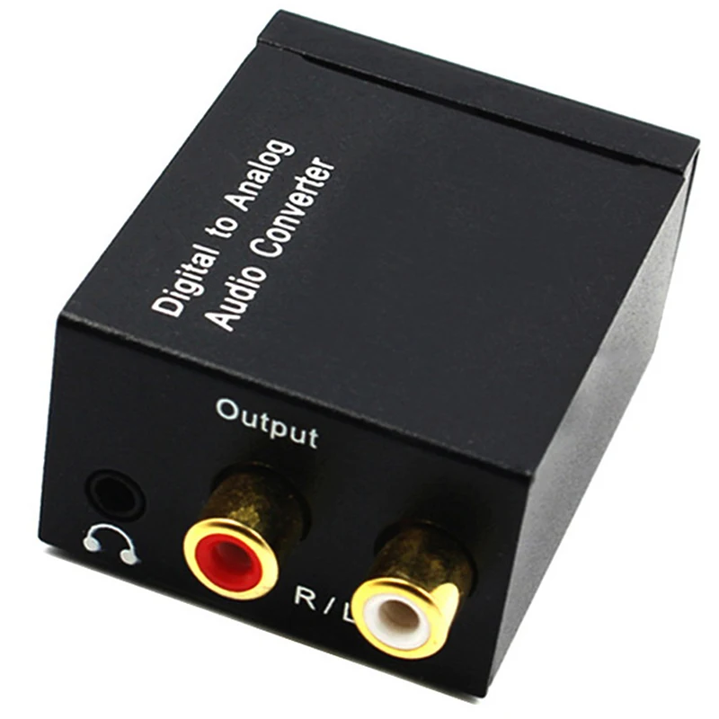 

1pcs Optical Coax Toslink Digital to Analog Converter RCA L/R Stereo Audio Adapter