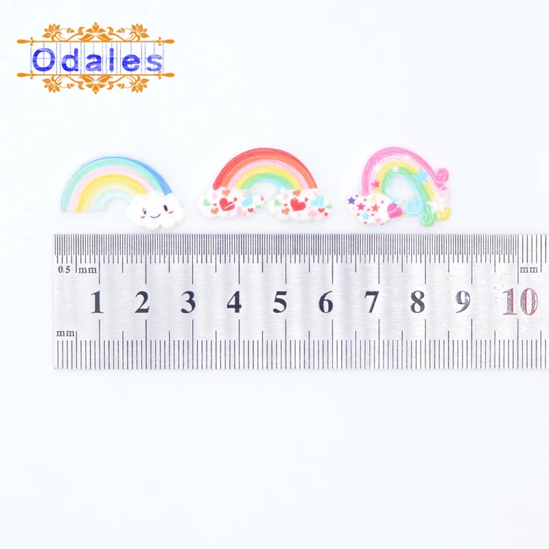 30 шт./лот милые аксессуары из радужной смолы для самостоятельного изготовления