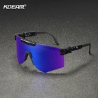 Солнцезащитные очки без оправы KDEAM, цельные поляризационные зеркальные очки для вождения, TR90, с бесплатной коробкой, UV400
