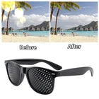 Очки с защитой от близорукости при астигматизме с отверстиями для коррекции зрения и утомления дыр очки для мужчин женщин мужчин Зрение Улучшение мужской t естественное