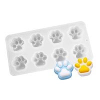 cat paw silicone mold 8 cavity dog paw mold animal clear mold for uv resin decoden cabochon diy resin molds for jewelry