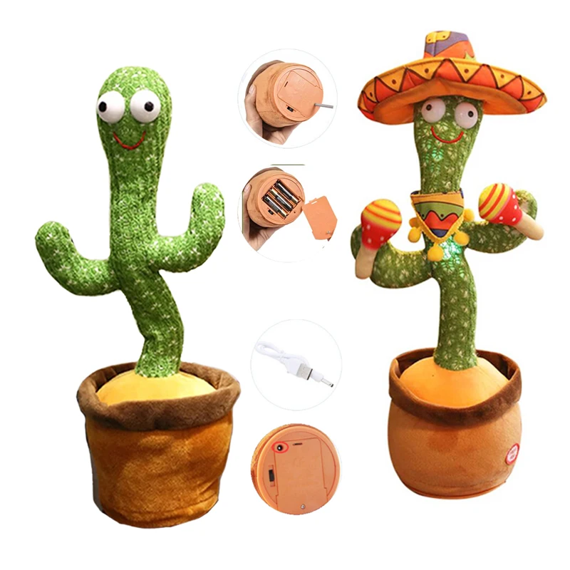 

Электронные плюшевые игрушки, танцующий кактус, скручивающийся пение, говорящая новинка, смешные музыкальные люминесцентные подарки, укра...