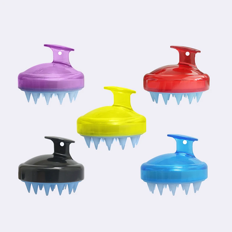 Цвет: желтый Spa Hair Brush Silicone Shampoo Bursh For Home Women Wide Tooth Comb Hair Washing Comb Scalp Massage Slimming Soft Brush Head - Цвет: Цвет: желтый