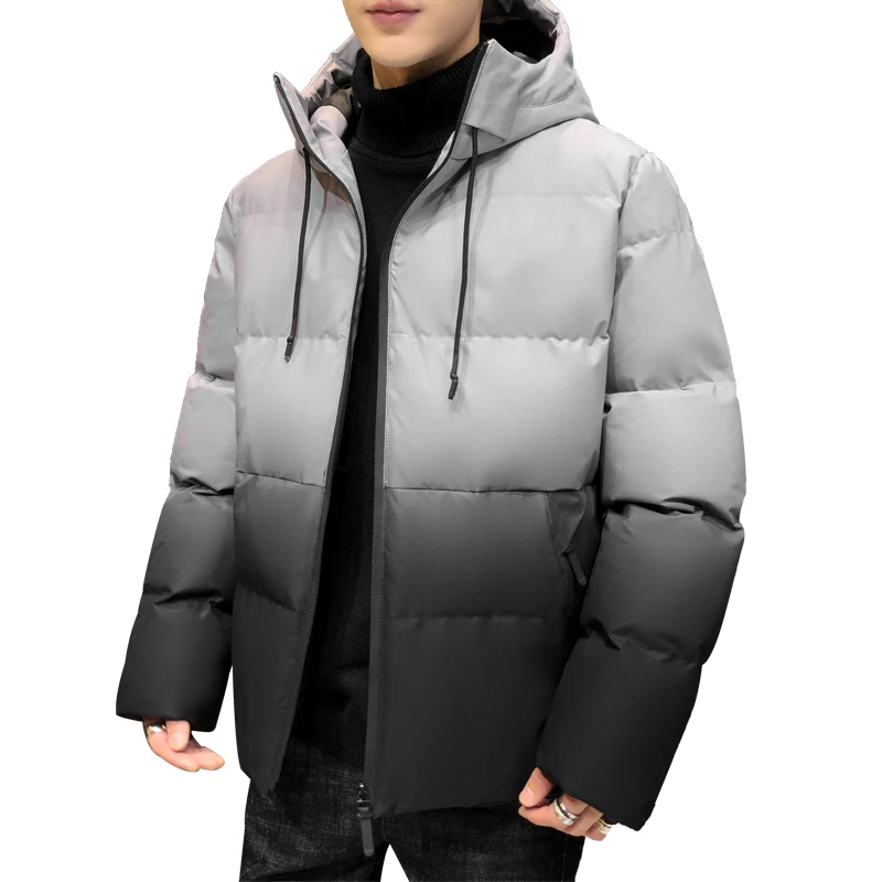 

2021 new arrivalHigh Quality Men's White Duck Down Jacket Warm Hooded Thick Puffer Jacket Coat Male Casual Overcoat Thermal