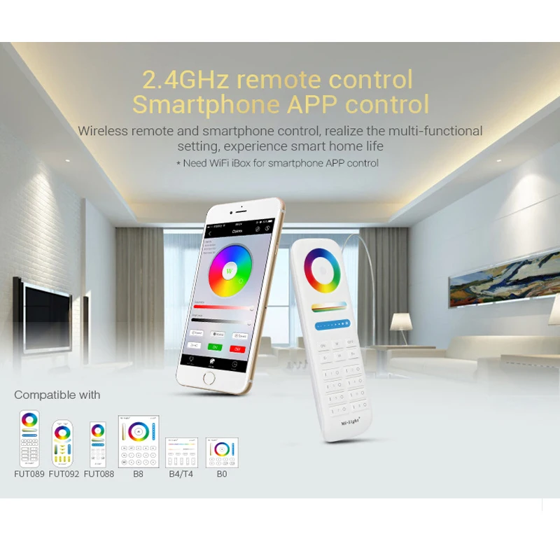 Miboxer New FUT045 RF DC12 24V RGB + CCT LED Strip Control ler Smart System 2 4 GHZ Wireless Remote/APP control|Контролеры RGB| |