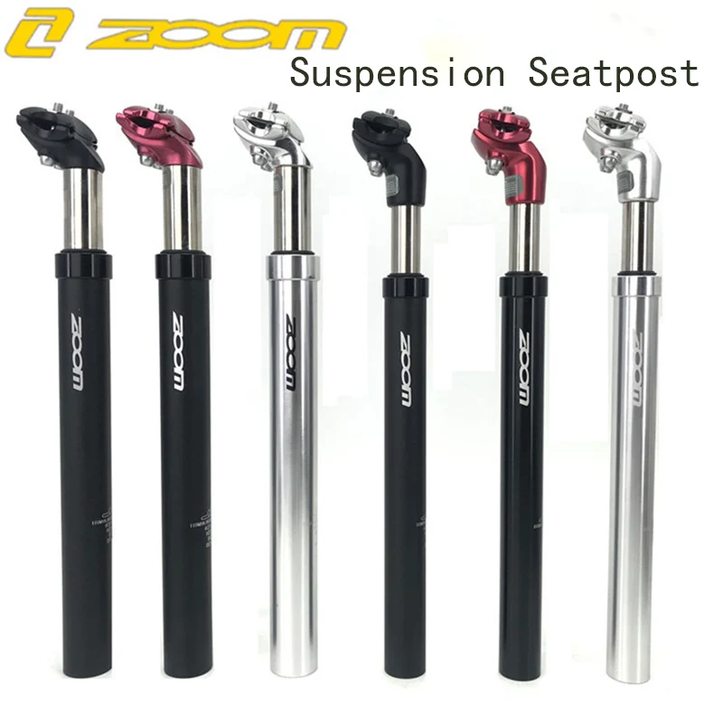 

ZOOM Mtb Suspension Telescopic Seatpost 27 2 Bicycle Shock Absorber Adjustable Seat Post Bike Saddle Rod Aluminum 27.2 Tube