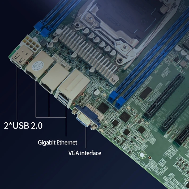 Материнская плата X99 Dual CPU LGA 2011-3 E5 V3 V4 NVME M.2 5XPCIE16X 2XPCIE8X 10XSATA3.0 поддерживает DIMM 256GB RAM USB