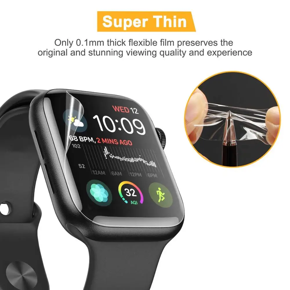 Защита экрана для Apple Watch 5 44 мм 40 IWatch 42 38 9D полностью Гидрогелевая пленка 3 4 2 |