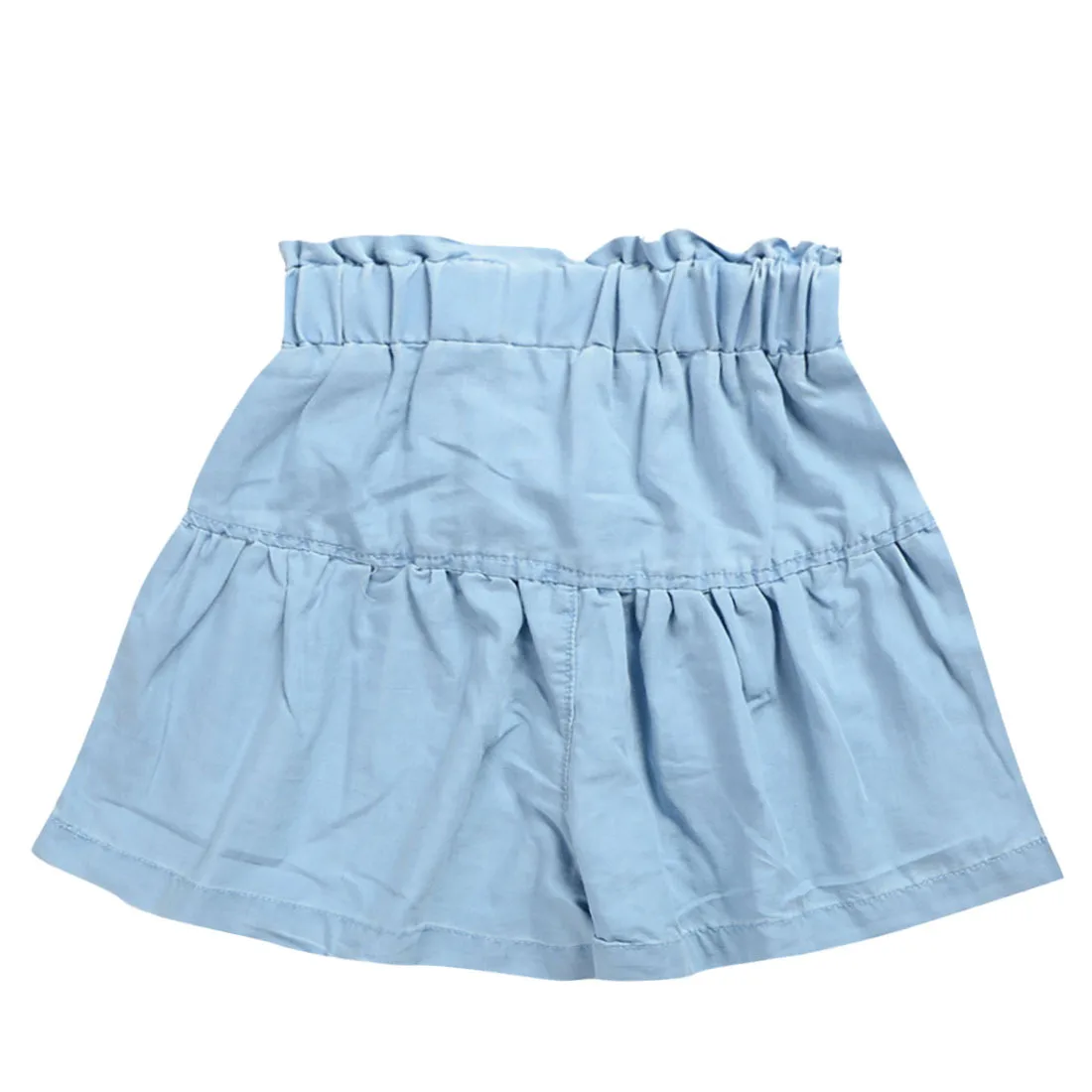 Модные Pocoyoe для маленькой девочки Комплекты одежды детей футболка Топы + пояс