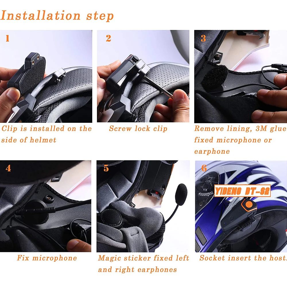 Беспроводная bluetooth гарнитура для мотошлема Maxquall BT S2 2020 универсальная