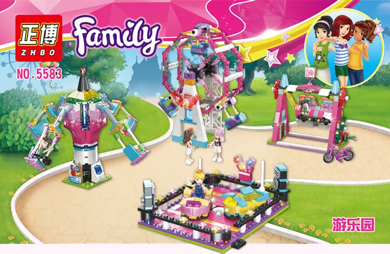 659 шт парк развлечений горки строительные блоки фигурки из блоков игрушки для