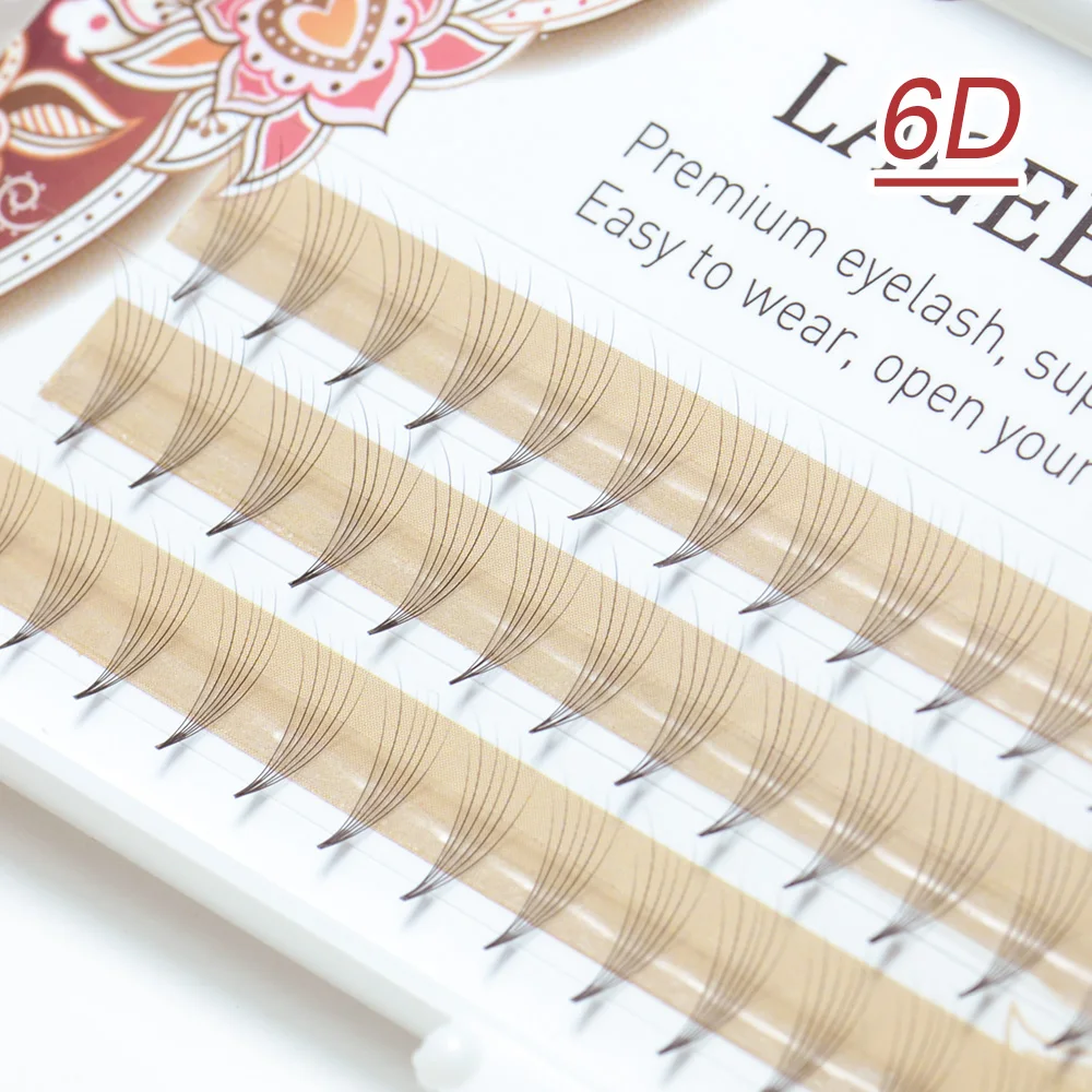 Готовые вееры LAGEE для наращивания ресниц мягкие натуральные пряди из