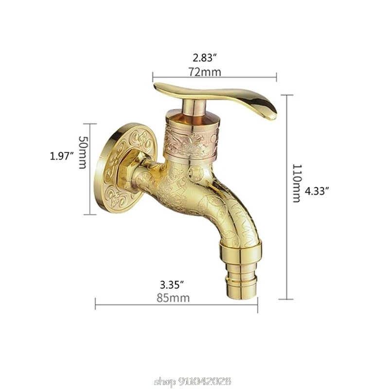 

Antique Bronze Wall Mounted Tap Water Sink Faucet Vintage Tap Outdoor Garden Hose Single Cold Water Tap D03 20 Dropship