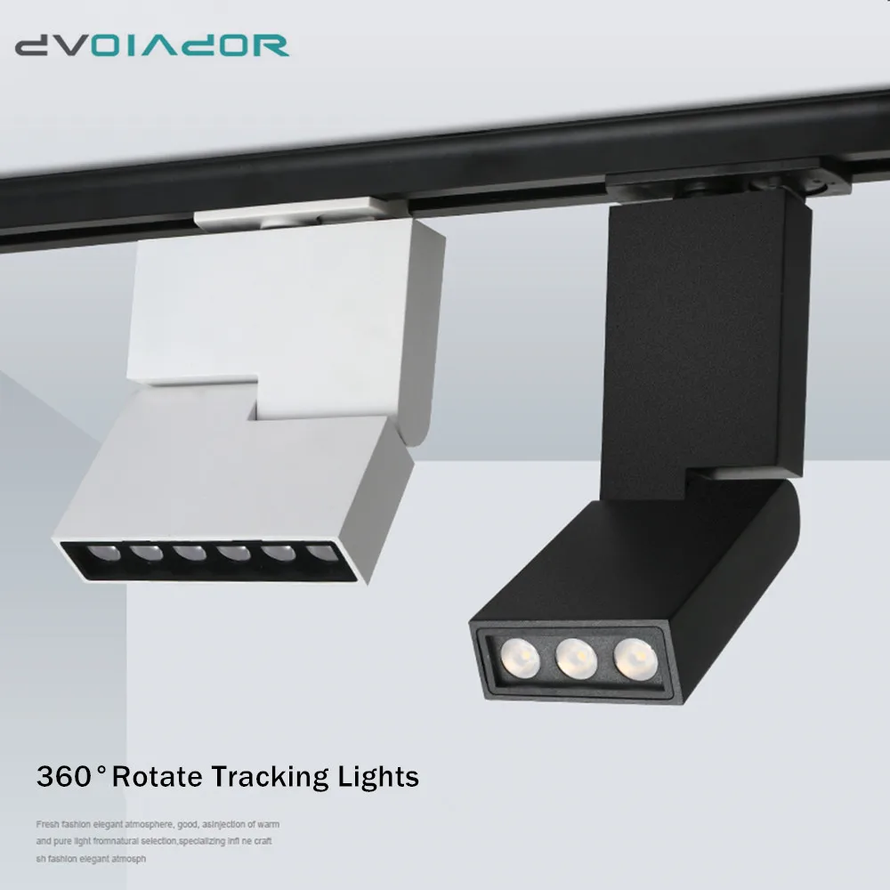 Трек светильник 6 Вт 12 регулируемый светодиодный трек лампа Домашний Светильник