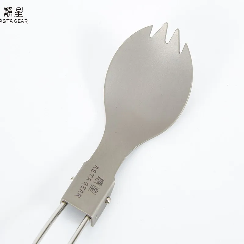 Аста шестерни Открытый чистый титан портативная посуда многофункциональная