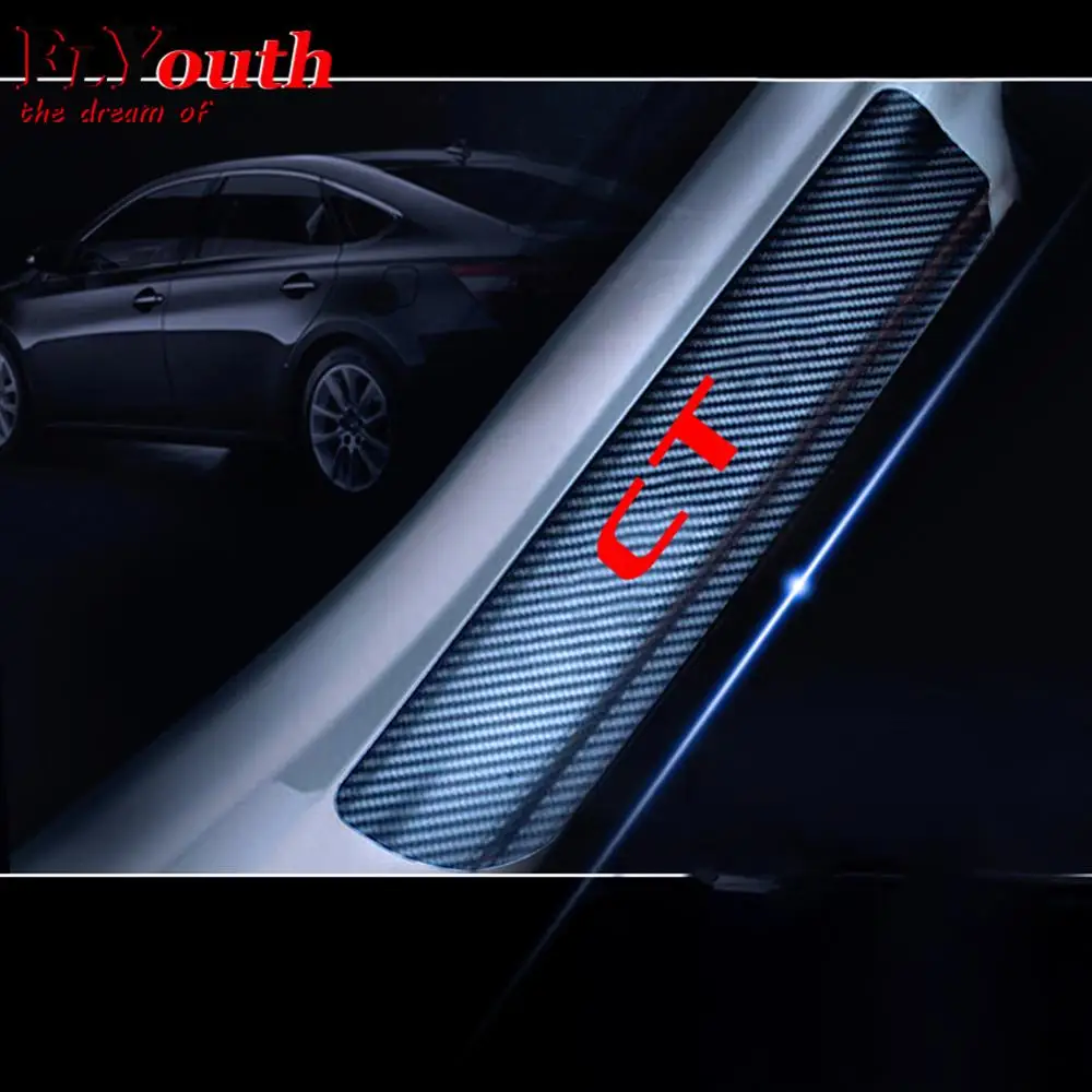 

Car Door Sill Scuff Plate For Lexus CT Reflective 4D Carbon Fiber Sticker Welcome Pedal Threshold Auto Accessories 4Pcs/set
