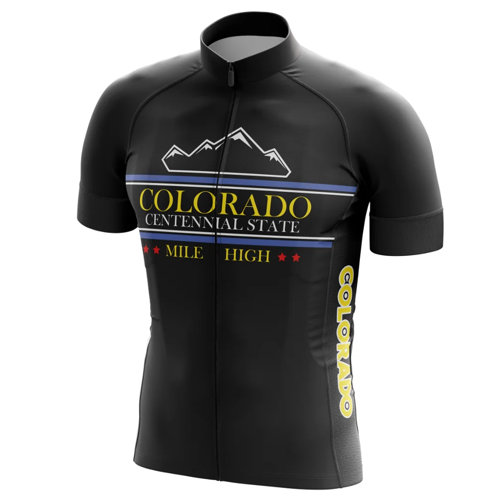 HIRBGOD 2020 New Colorado Men Short Sleeve Cycling Jersey Mile High MTB Bike Shirt Centennial State 1876 Bicycle Top TYZ203-01 | Спорт и