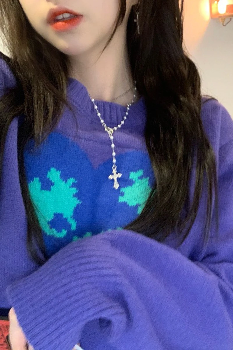 

Pullover Cropped Sweater Women's Autumn and Winter 2020 New Korean Style Vintage Loose Outer Japanese Style Long Sleeve Top