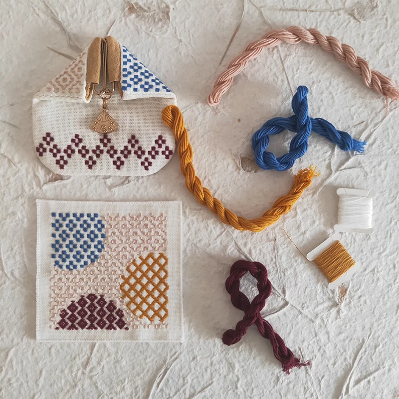 

New Fashion Handmade Hand Embroidery Packet Bag Coaster Of Cloth Craf Fabric Sewing DIY Package For Christmas Gift