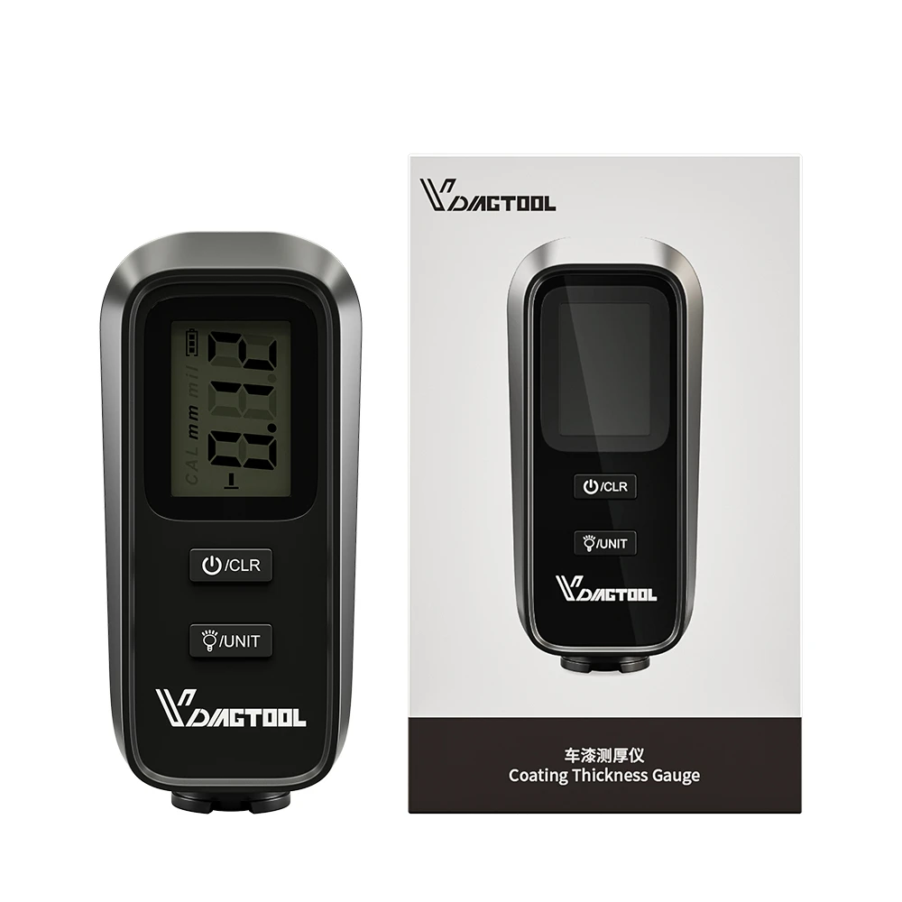 

Vc100 Car Thickness Gauge Meter Digital Paint Films For Car Paint Tester Lcd Backlight Thickness Coating Meter