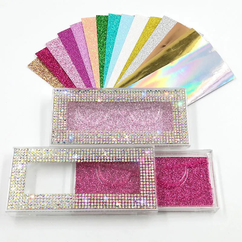 Пластиковый акриловый чехол с лотком 20 шт. упаковка из новых страз на заказ