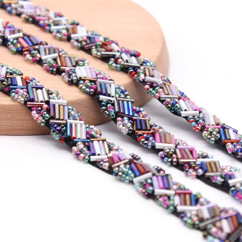 Бусины 14 мм/ширина ручная работа кружевная отделка по краю пояс для свадебного