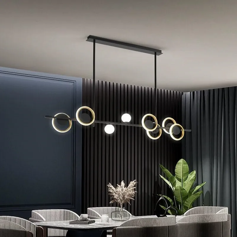 Prezzo Moderna Cucina Semplice Decor Illuminazione Nordic LED Lampadario Nero Sala Da Pranzo Isola Lampade A Sospensione Bar Bancone 220-240V