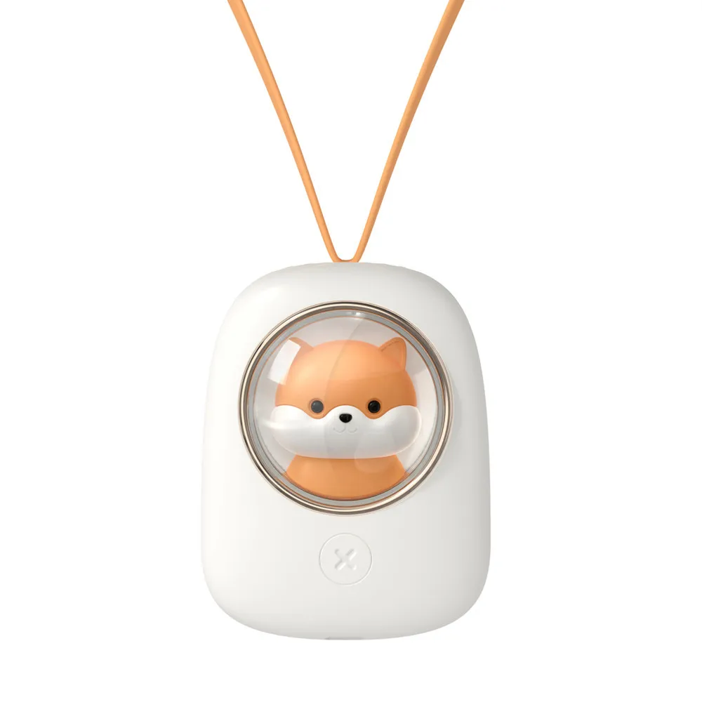 

NEW Adorable neck Fan USB charging portable desktop cartoon rope space capsule small fan