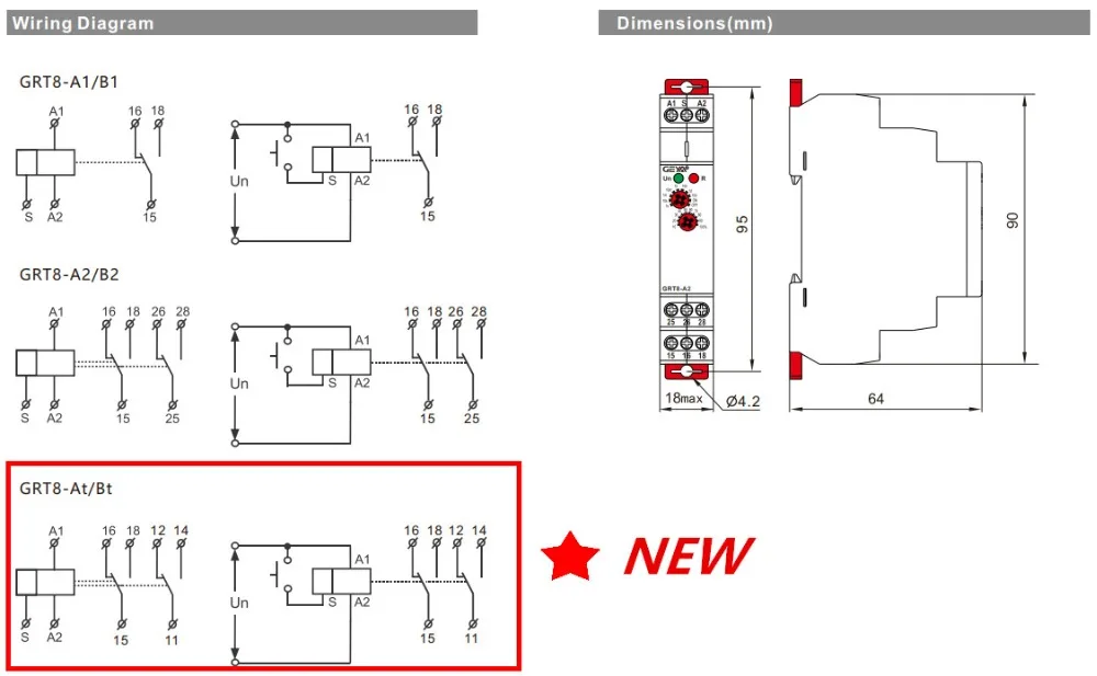 Free Shipping GEYA GRT8-B Off Delay Time Relay Electronic 16A AC230V OR AC/DC12-240V with CE CB Certificate