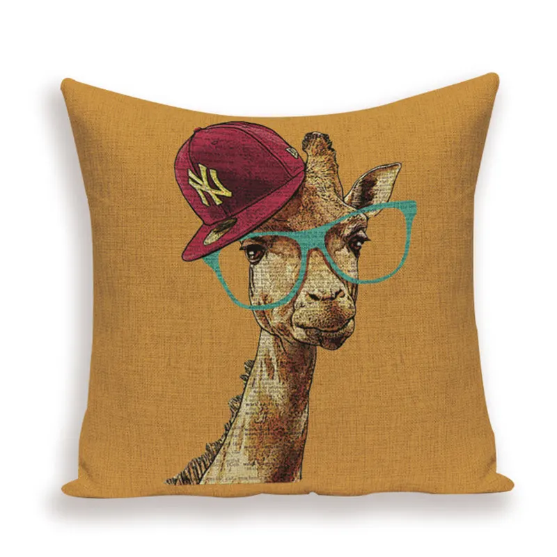 Наволочка с мультяшным оленем в стиле кантри жираф животное наволочка для дивана