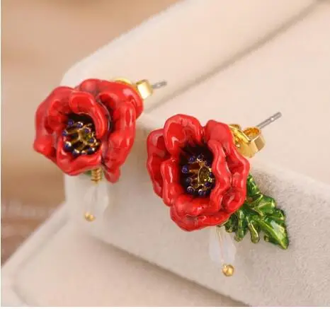 Earrings F CSxjd роскошное элегантное романтическое короткое ожерелье с ромашками модный подарок для женщины - Окраска металла: Earrings F