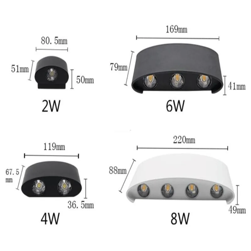 Светодиодные Настенные светильники с регулируемой яркостью 2/4/6/8 Вт 220 В