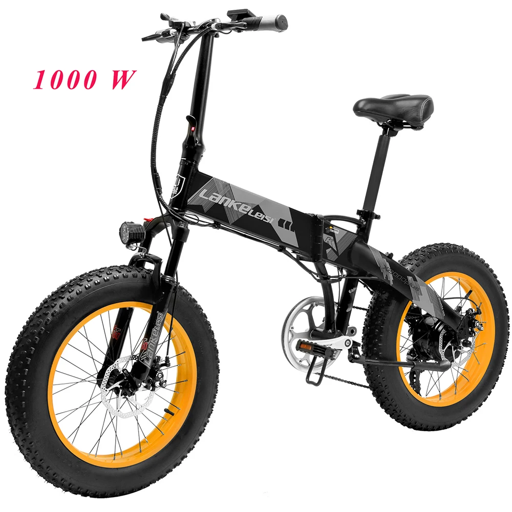 Bestellen Elektrische Fahrrad 1000W Mountation Bike Folding Leistungsstarke Ebike 20*4,0 Fett Reifen Elektrische Motorrad 48V Lithium-Batterie