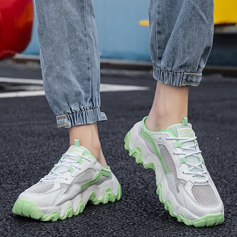 

FIXSYS Arrive Mens Sneakers Summer Mesh Breathable Slippers Outdoor Flying Weaving Shoes Lightweight Man Mules Hollow Sandals