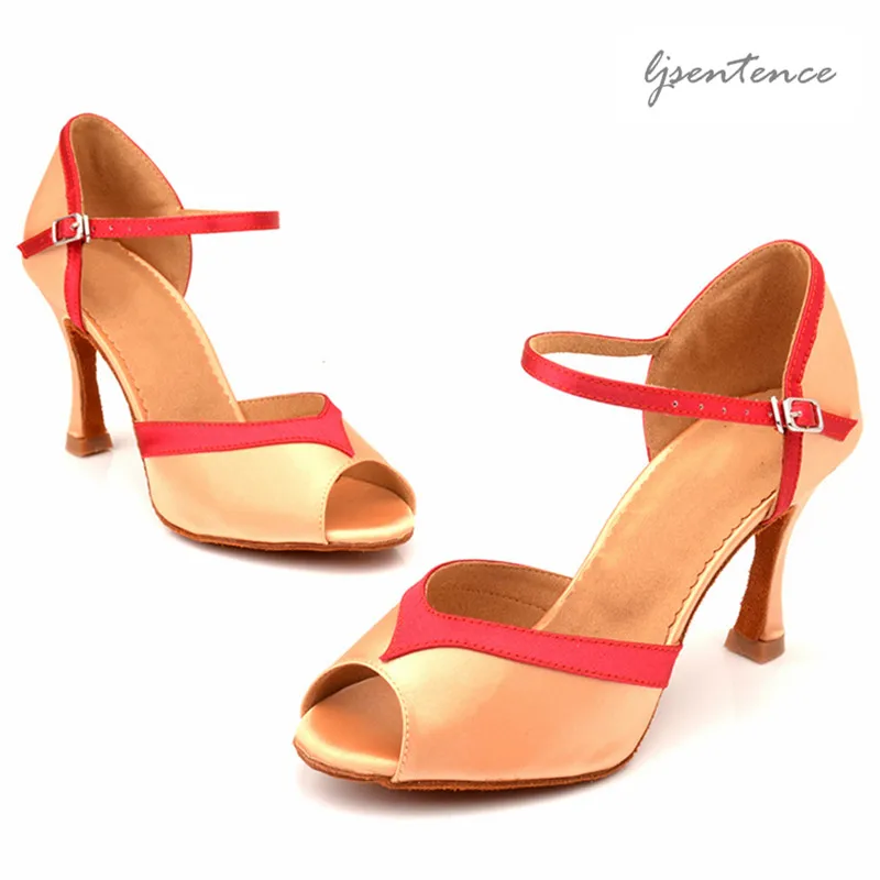 

New Hot Latin Dance Shoes Women's High Heel Dance Shoes Tango Soft Bottom Dance Shoes 5 / 7cm Girls Salsa Ballroom Gold Shoes