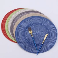 hot sales%ef%bc%81round heat insulation table mug mat pad placemat non slip coasters cotton home decoration