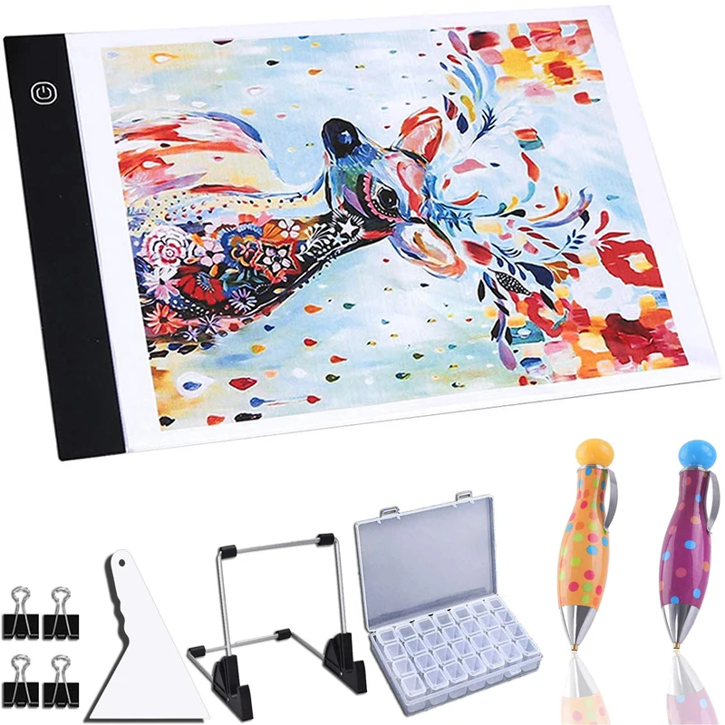 A4 светодиодный светильник для квадратной круглой алмазной живописи USB питание 5D