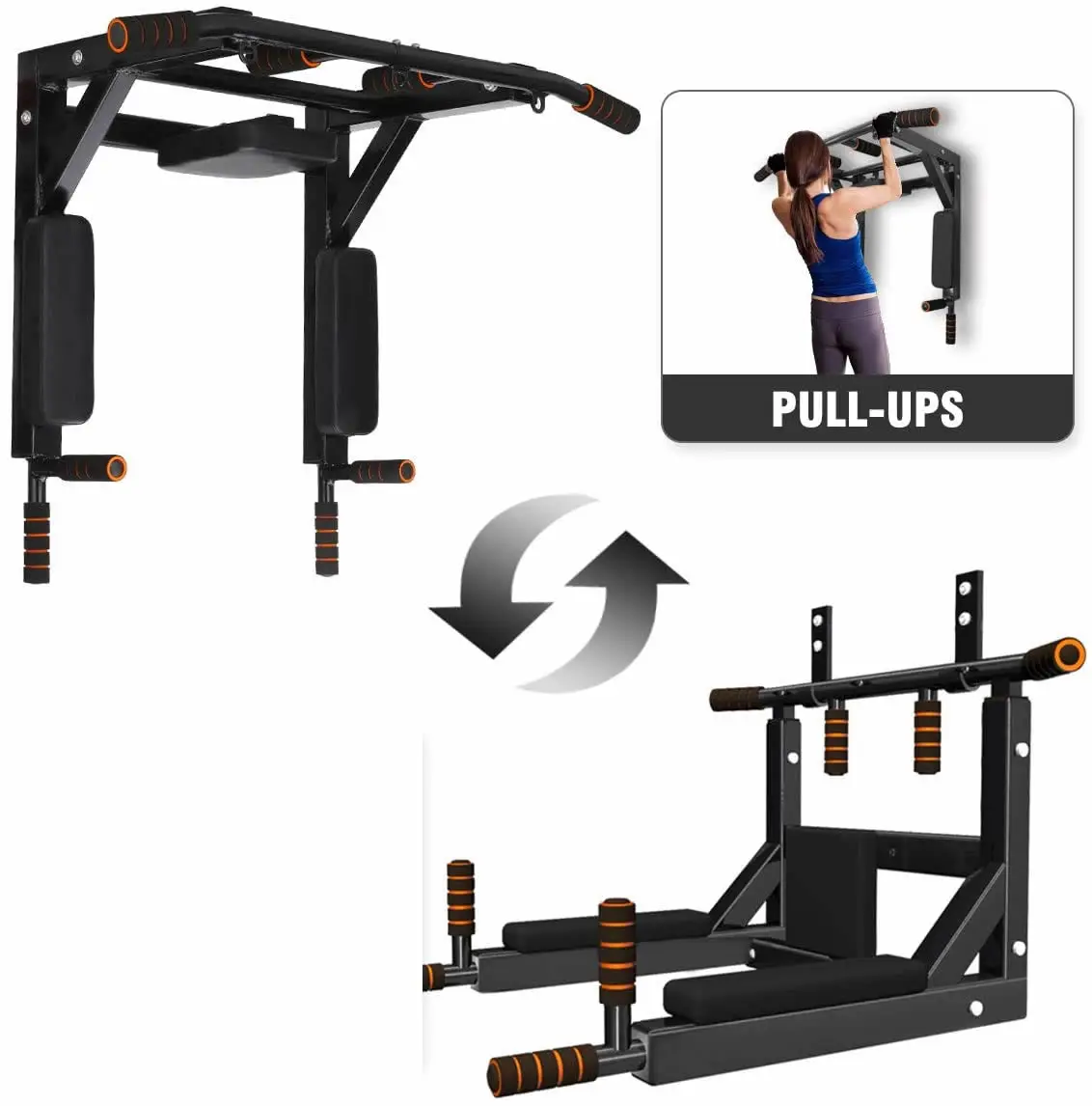

Indoor Horizontal Bar Multifunctional Pull Up Device Steel Pipe Wall Chin Up Bar Single And Parallel Bar Fitness Equipment