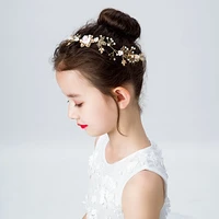 girls princess hair accessories childrens double ended comb flower headband hair comb jewelry wedding hair cccessories