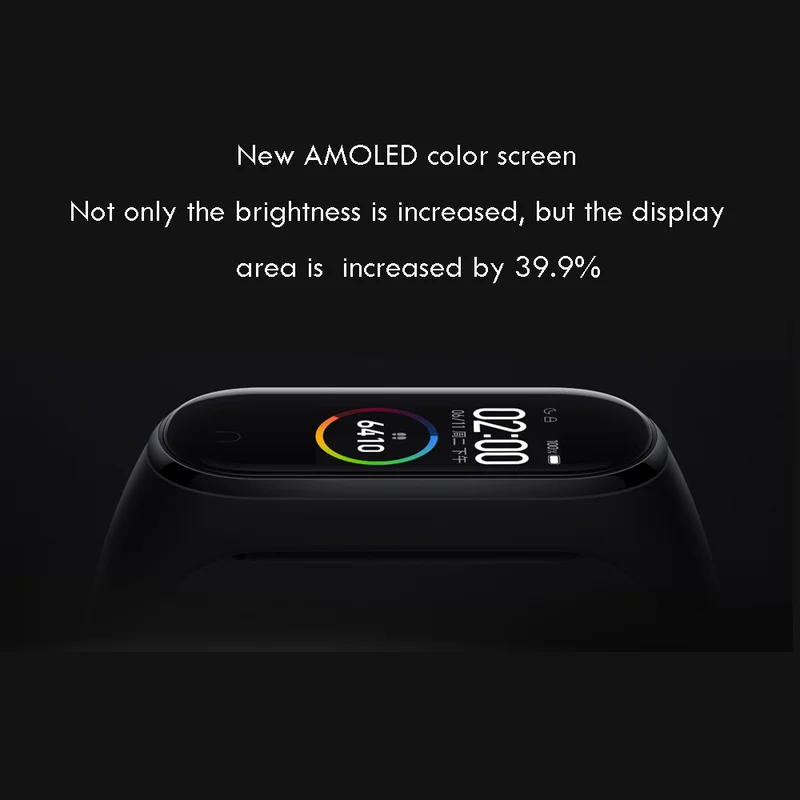 Xiaomi Mi Band 4 Bluetooth 5,0 Браслет фитнес-браслет AMOLED цветной сенсорный экран Музыка AI пульс