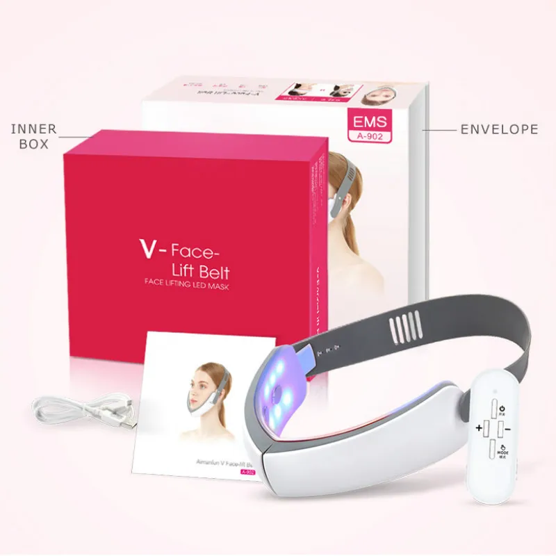 Подбородок V-Line Up Lift Belt Machine светодиодный Фотон терапия для лифтинга лица