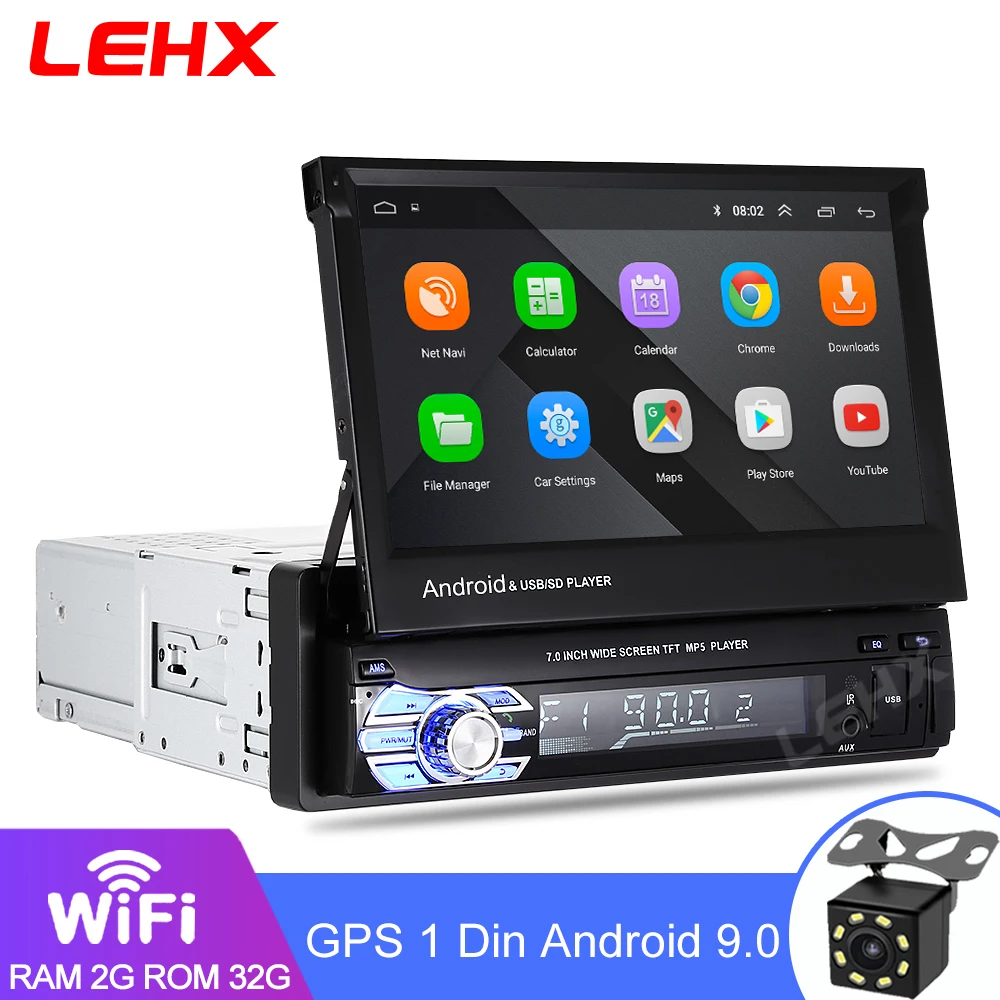 LEHX 1 Din Android 9 0 WiFi Авторадио Navig автомобильное радио мультимедийный видеоплеер MP5