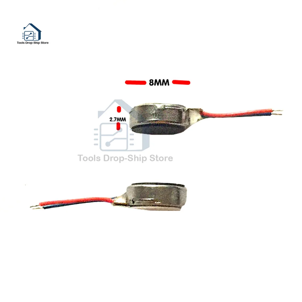 Плоский вибромотор с микро-двигателем постоянный ток 3 в 8 мм пейджер и телефон