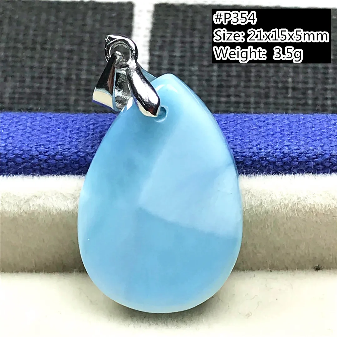 Топ из натурального синий подвеска Larimar для женщин и мужчин бисер с серебряной